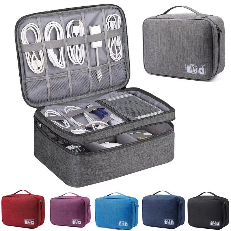 Tech Accessories Case - حقيبة تخزين الكابلات مقاومة للماء ملحقات