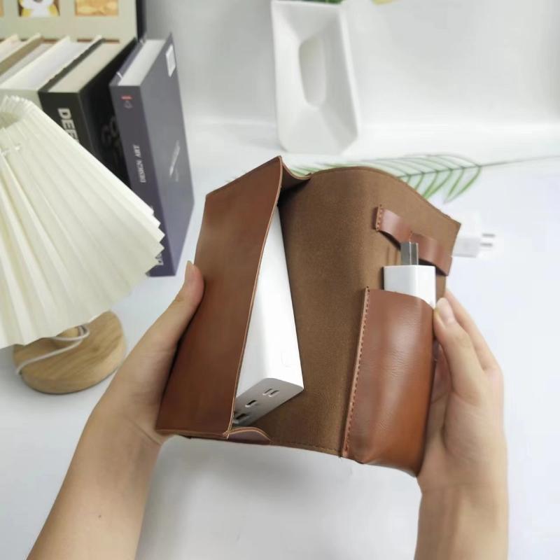 1 قطعة بو الجلود متعددة مقصورة - مراجعة Tech Accessories Storage وسعره